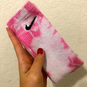 *Pink Custom made tie dye socks